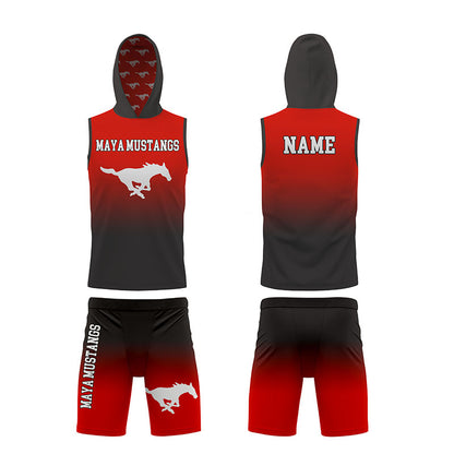 Sleeveless Compression Hoodie Set